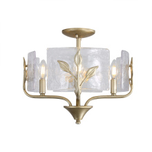 Golden 4503-4SF WG-HWG - Wry Lighting Bloem 4-light Semi-Flush Mount in White Gold